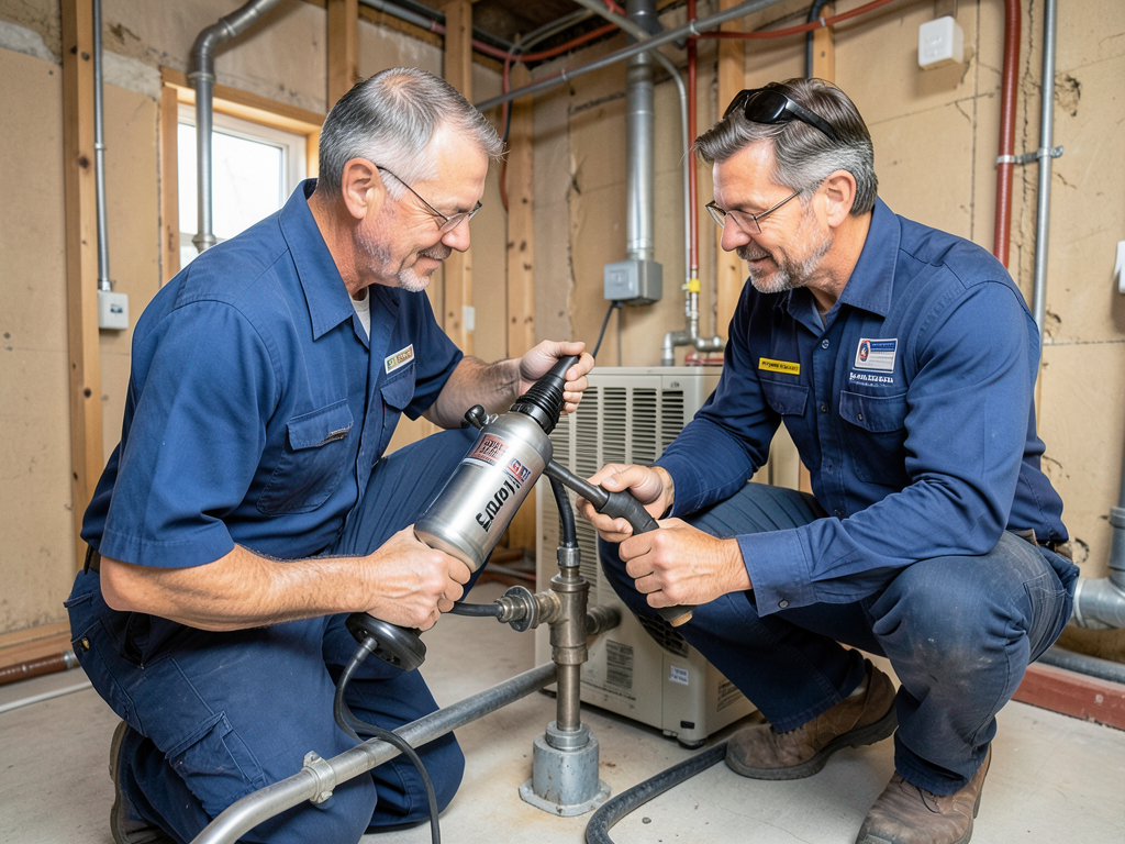 How to clear a clogged ac condensate drain line in