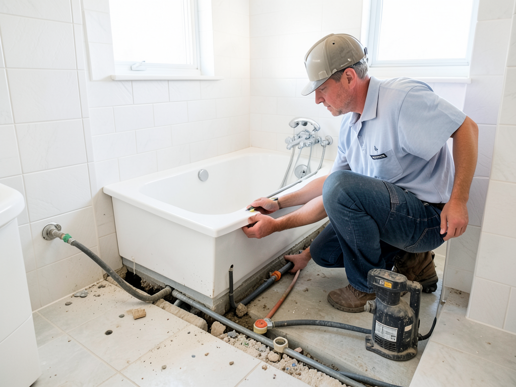 Professional walk in tub installation for aging in